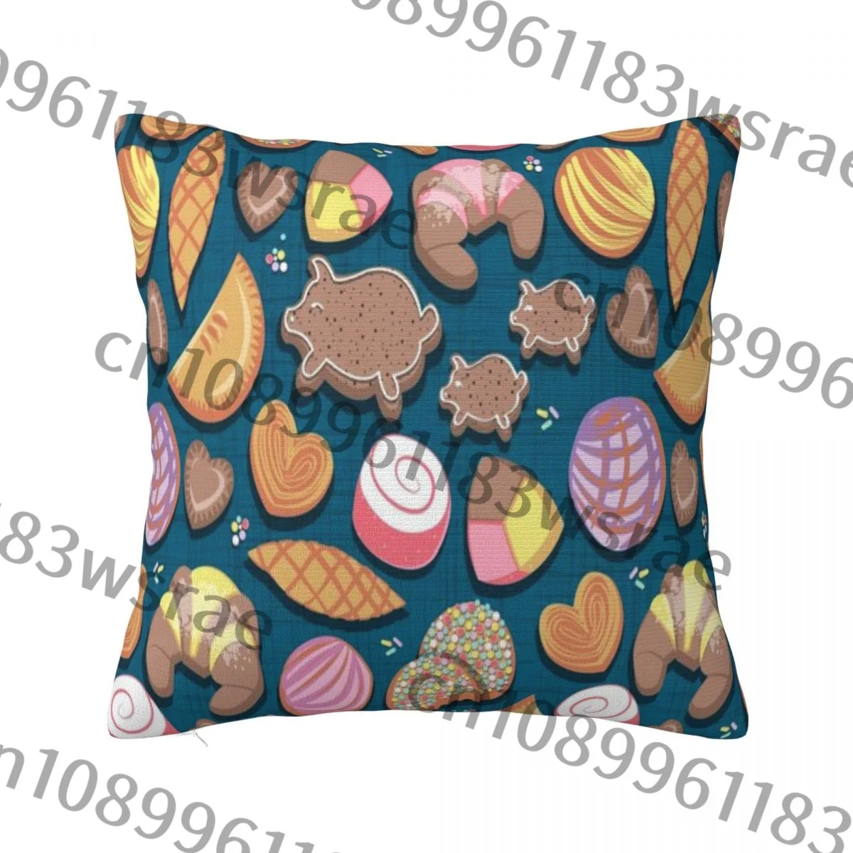 Мексиканский сладкий хлебобулочный бирюзовый фон пастельные цвета сковорода