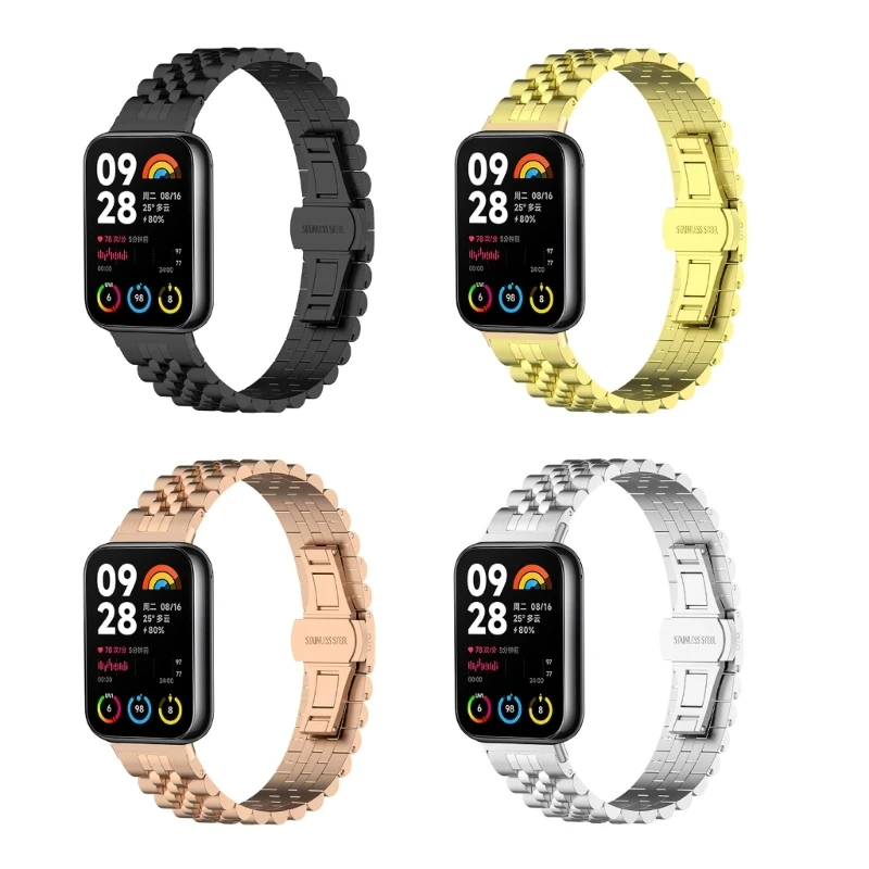 

Для умных часов Band 8 быстросъемный регулируемый браслет, петля для ремешка из нержавеющей стали