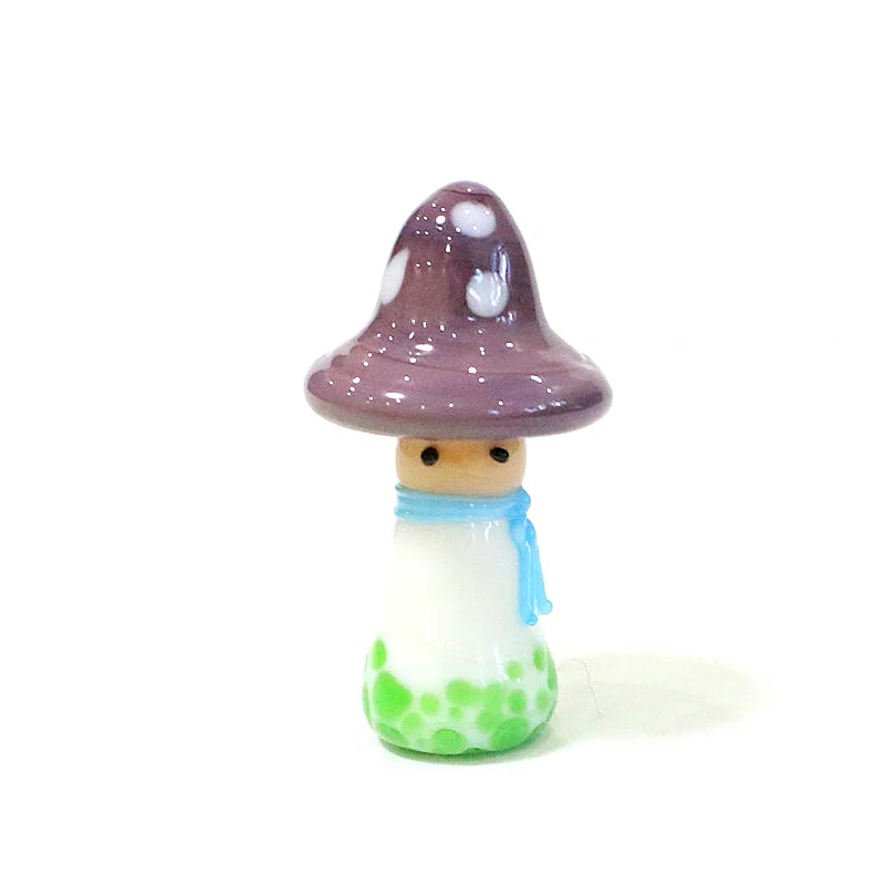 

Cute Murano Glass Mushroom Doll Mini Figurine Fairy Garden Tiny Statue Decor Ornaments Micro Landscape Bonsai Dollhouse Supplies