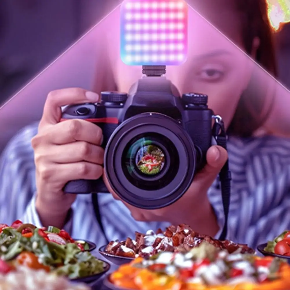 Карманная RGB-вспышка для фотоаппарата Регулируемая лампа смартфона ноутбука