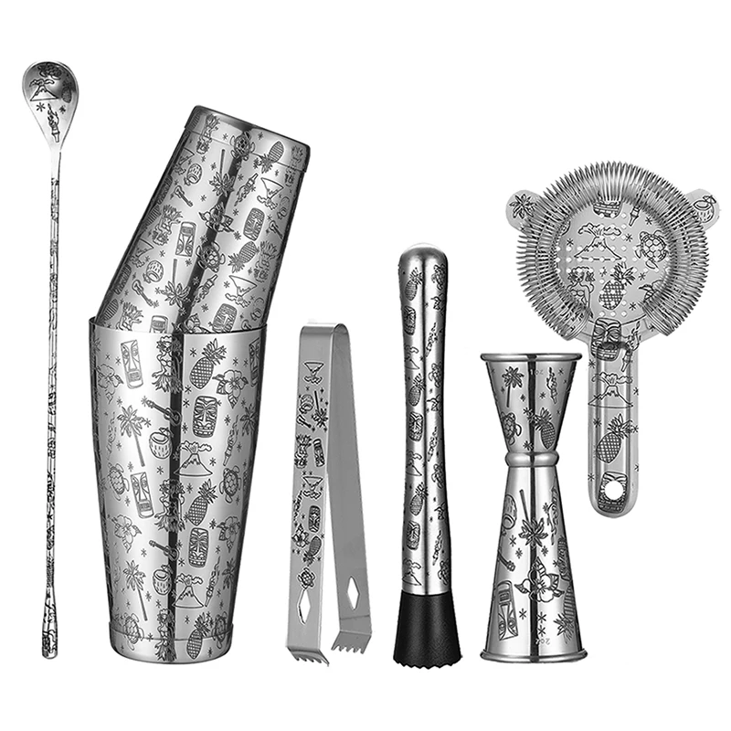 Набор для коктейлей CocktailGeek из нержавеющей стали 7 предметов