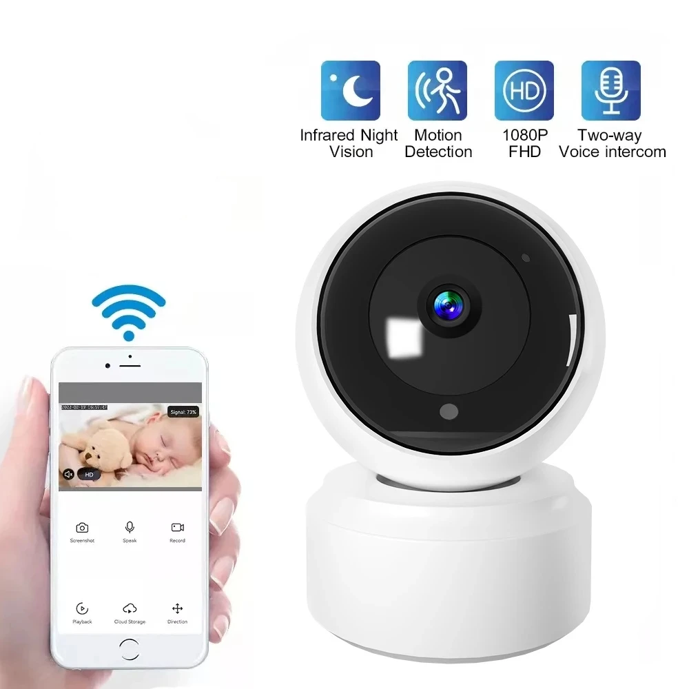 

Умная IP-камера 1080P, Wi-Fi, ночное видение