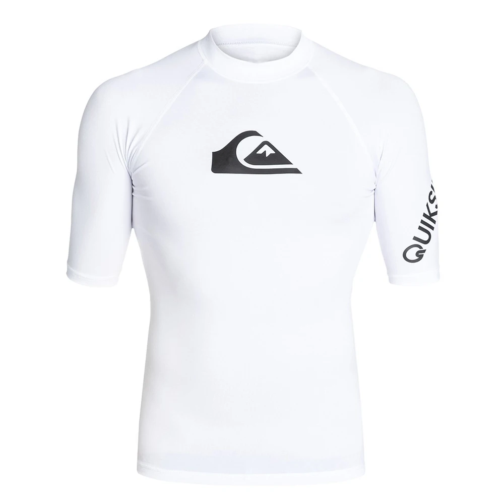 Mens Swimsuit Short Sleeve Swimming T-shirt Beach UV Protection Shirt Swimwear Rash Guard Surfing Diving Swimsuit Surf Rashguard