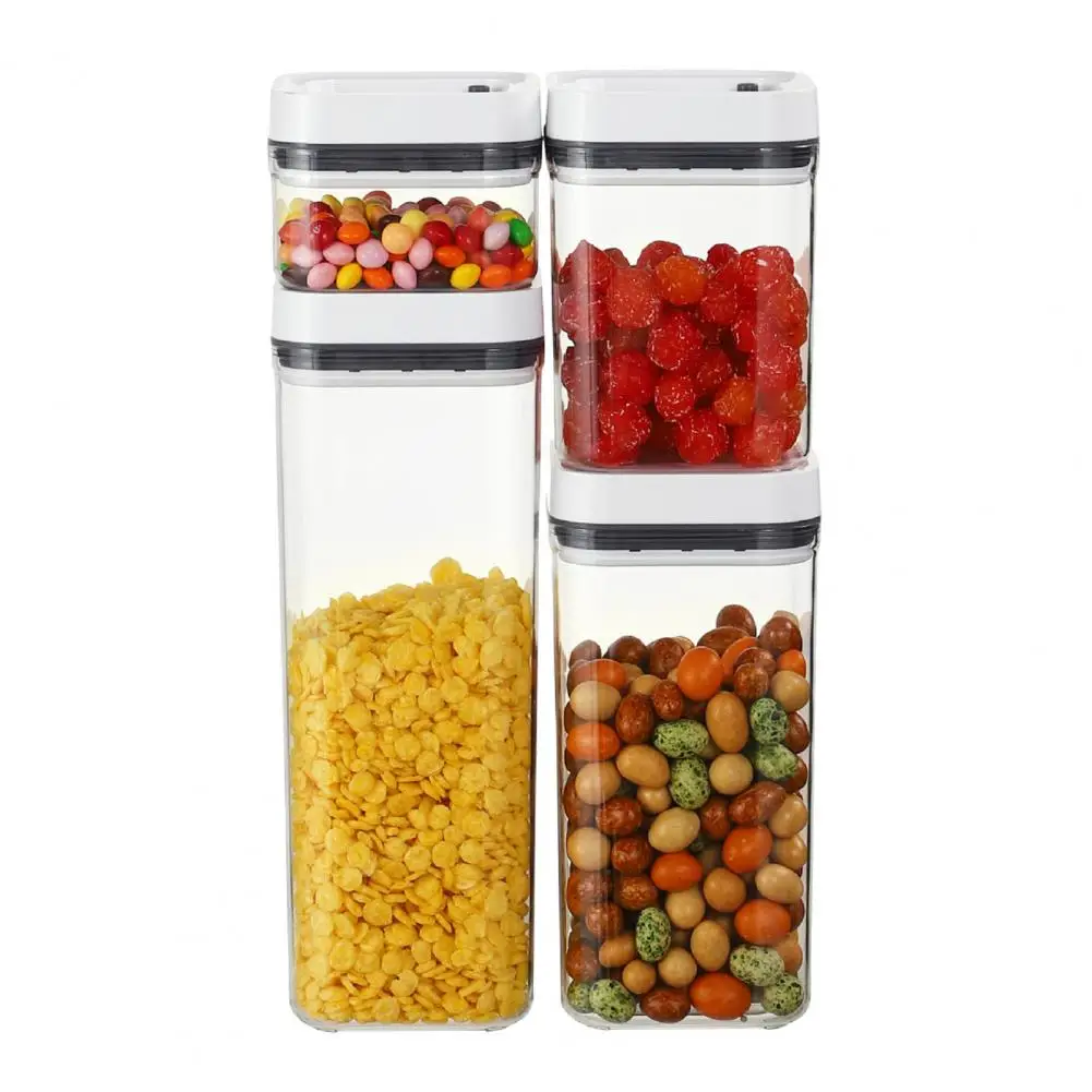 4 шт./набор прозрачные герметичные контейнеры для хранения продуктов