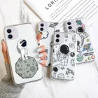 Прозрачный чехол с астронавтом для iPhone 13 Pro Max, чехлы, художественный чехол для телефона в эстетике iPhone11 11 12 Mini XR X XS SE 7 8 Plus 6 13Pro, чехол
