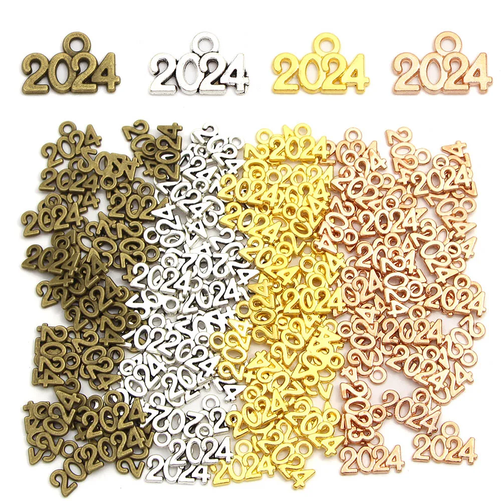 Подвески ручной работы из металлического сплава Бронзовые с цифрами 50 шт. 2022 год 9