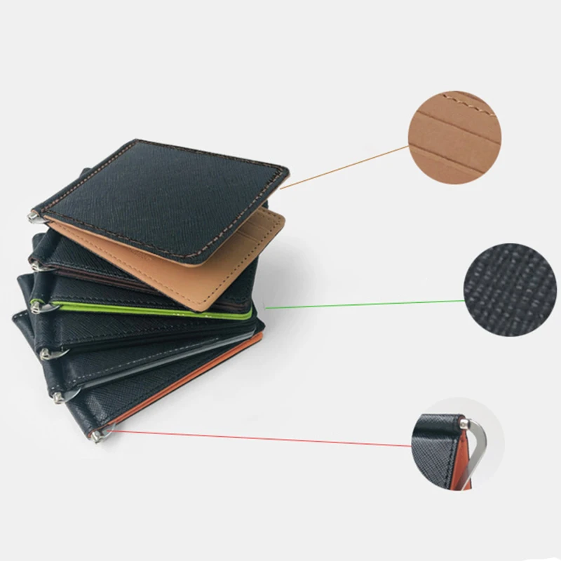 Мужской кошелек короткие кошельки из искусственной кожи зажимы для денег