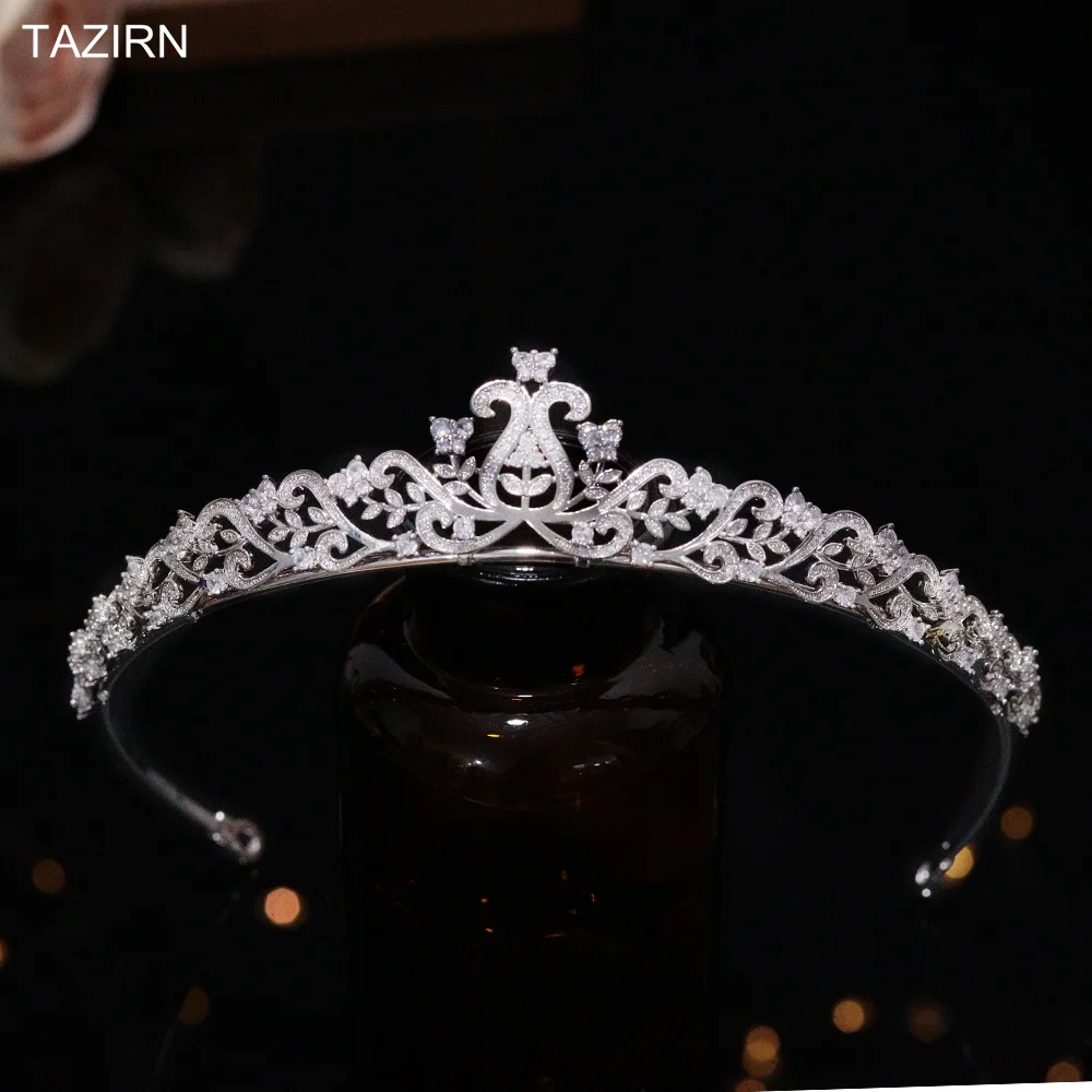 

New Luxury Zirconia Bridal Crowns for Wedding CZ Princess Prom Party Crowns Handcrafted Bride Headpiece Hair Jewelry Accessories