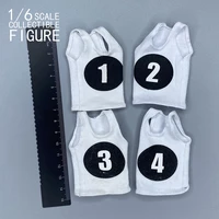 3atoys 16th white fashion unique numbers hip hop vest top fit 6inch pm 3a dam coo cf action collectable