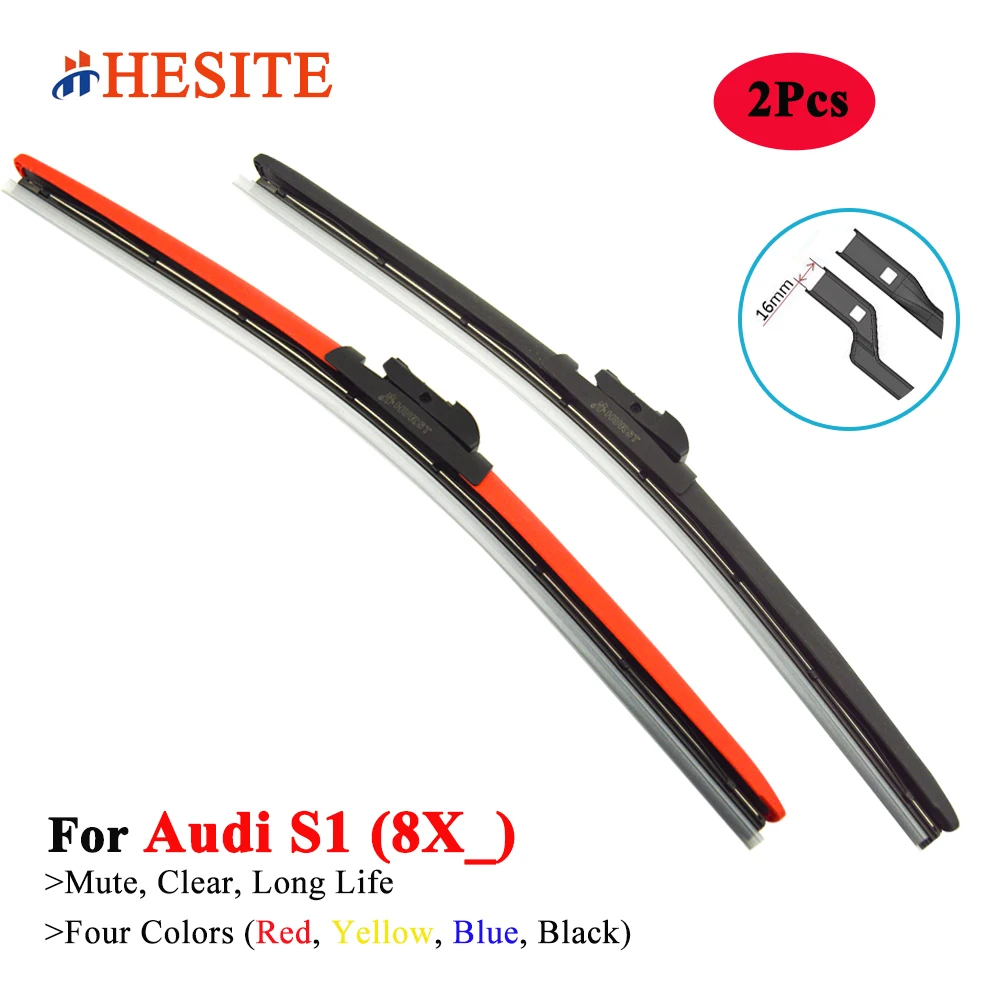 

HESITE Colorful Windshield Wiper Blades For Audi S1 8X Hatchback Sportback Quattro 2014 2015 2016 2017 2018 Car Accessories