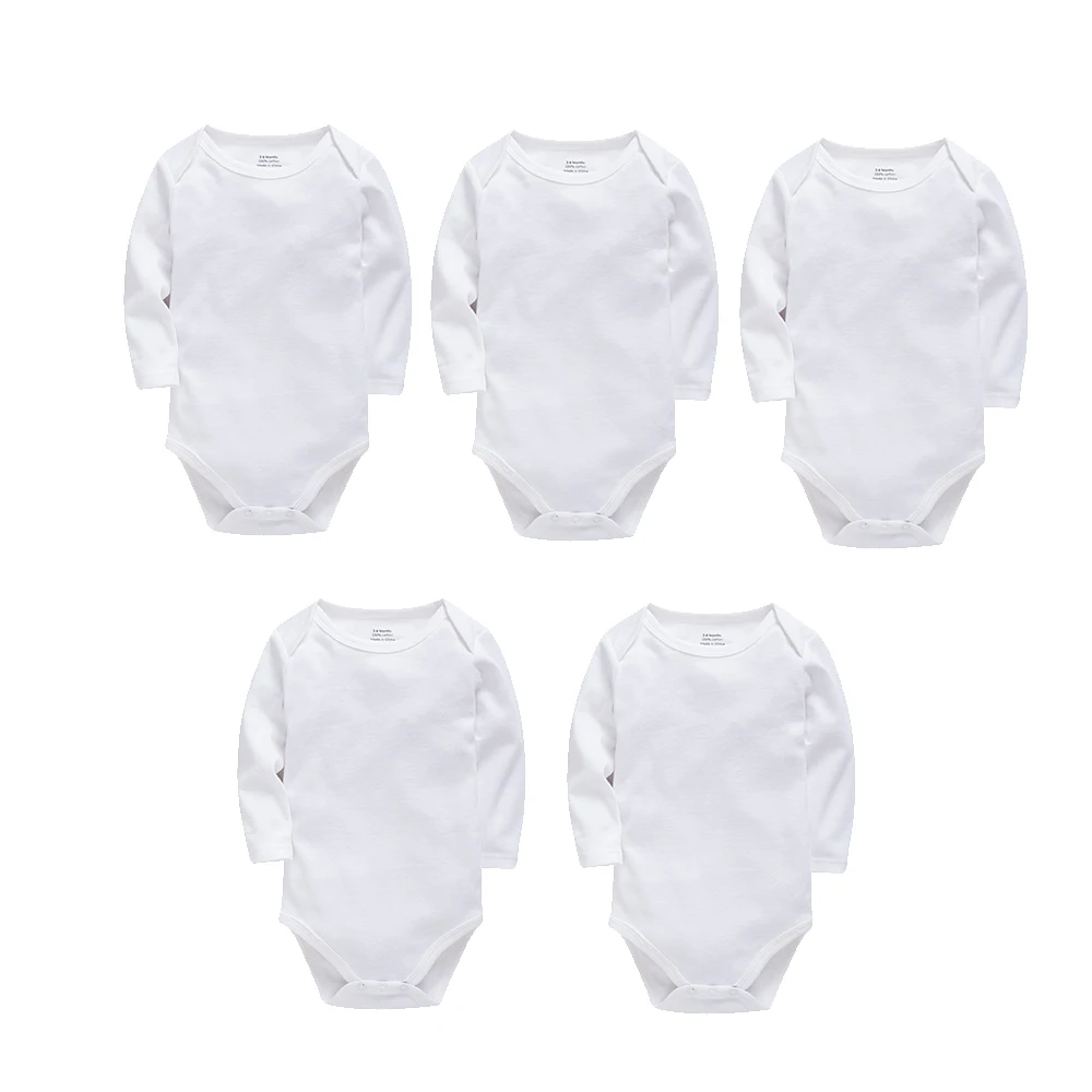 

Kavkas Baby Boys and Girls Clothes Romper 100%Cotton 0-24 Months Newborn Infant Costume Plain Blank Bodysuit Jumpsuit For Bebe