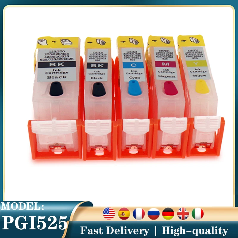 

PGI525 PGI 525 CLI 526 Refillable Ink Cartridge for Canon PIXMA IP4850 IP4950 IX6550 MG5150 MG5250 MG5350 MX715 MX885 MX895 etc