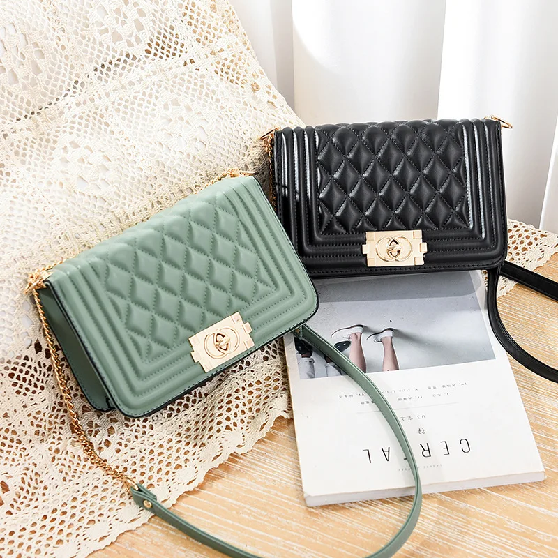 

CIKER Women's Retro Fashion Diagonal Bag European American Temperament Small Square Bag Trendy Chain Shoulder Bag