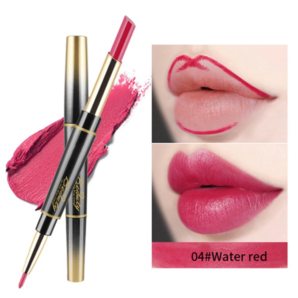 

14 Colors 2 In 1 Long Lasting Matte Waterproof Lipliner Lipstick for Women