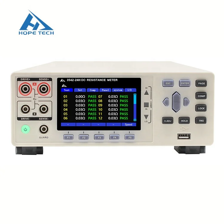 

CHT3542-24H 4 wire resistance tester displaying 24 channels of measuring value