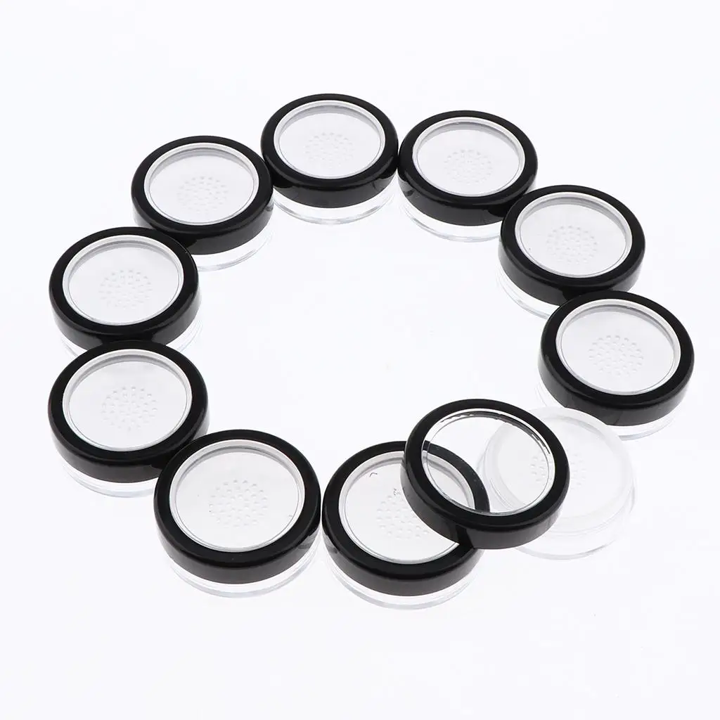 

10 Pieces Empty Case PP Box Cosmetic Makeup Loose Jar