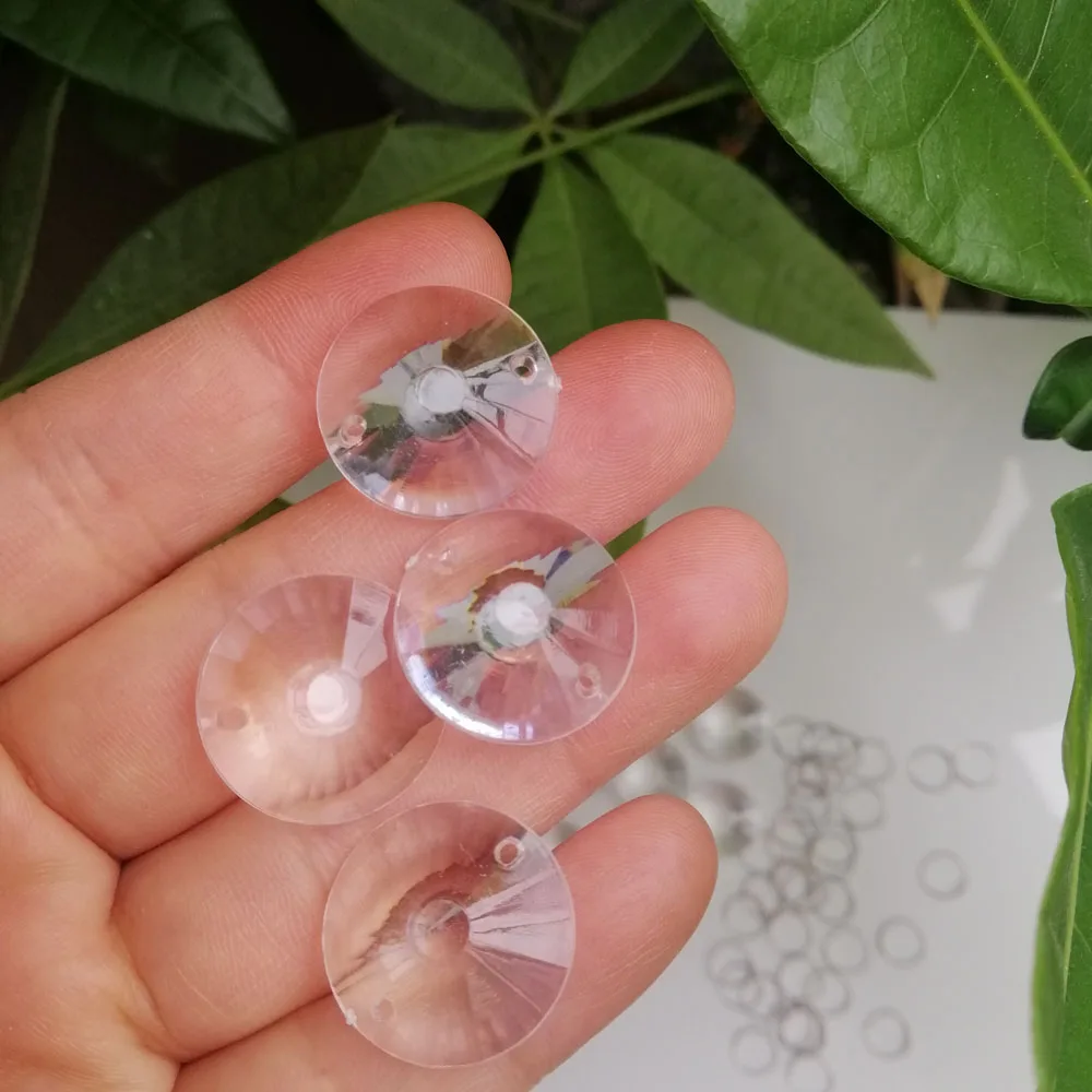 

50 шт., прозрачные акриловые подвески для люстры, 20 мм