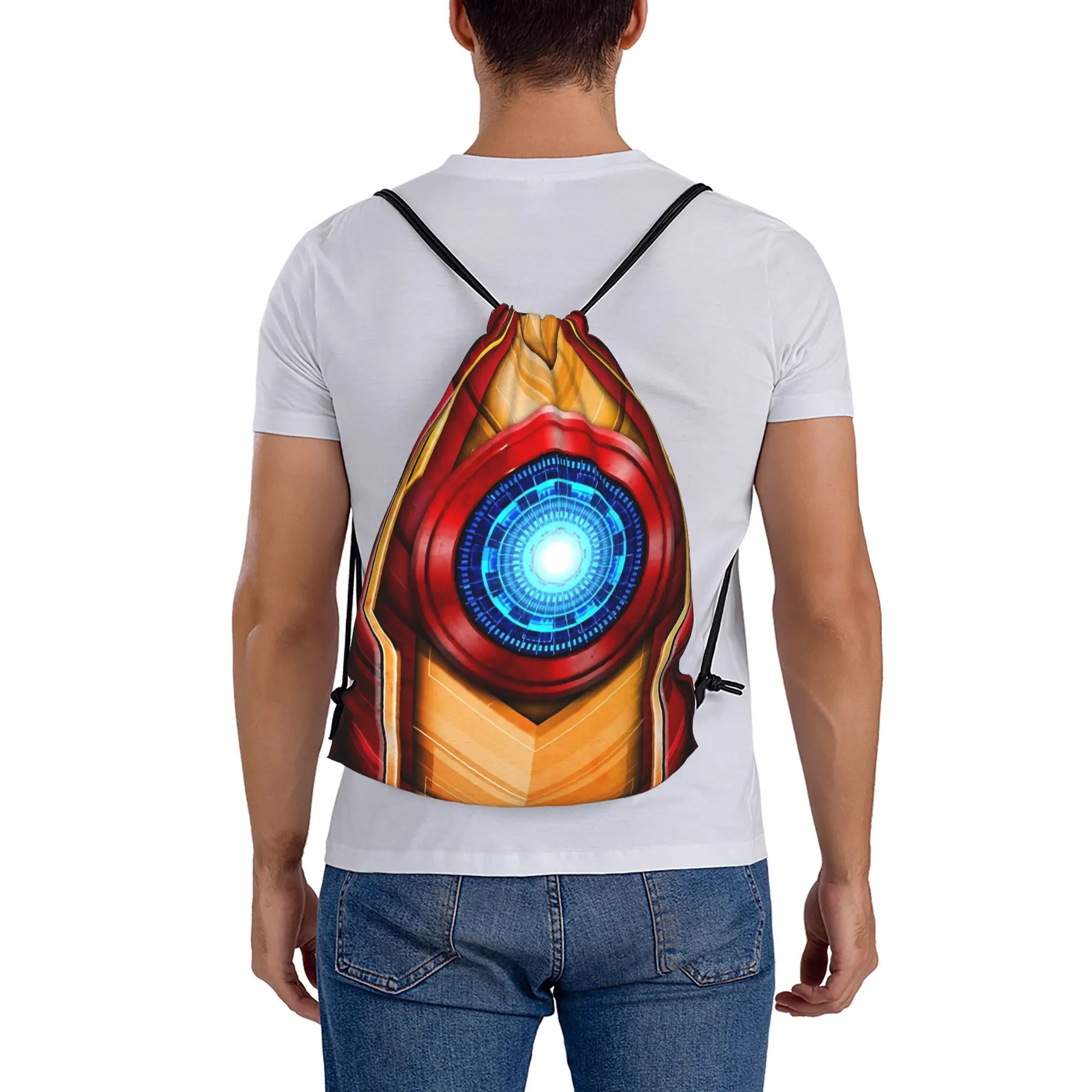 1 шт. Сумка-рюкзак с принтом Iron Man Arc Reactor, унисекс, для хранения вещей, дорожная сумка для подростков (art.: 3920da90edf44) - 3920da90edf44