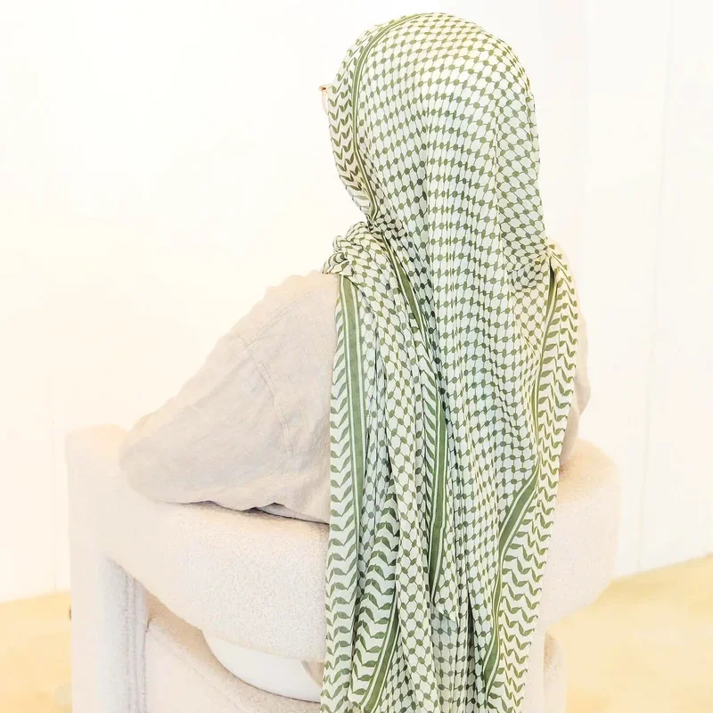 180*70 см женщина девушки ислам арабский keffiyeh мусульманский хиджаб шарф с принтом