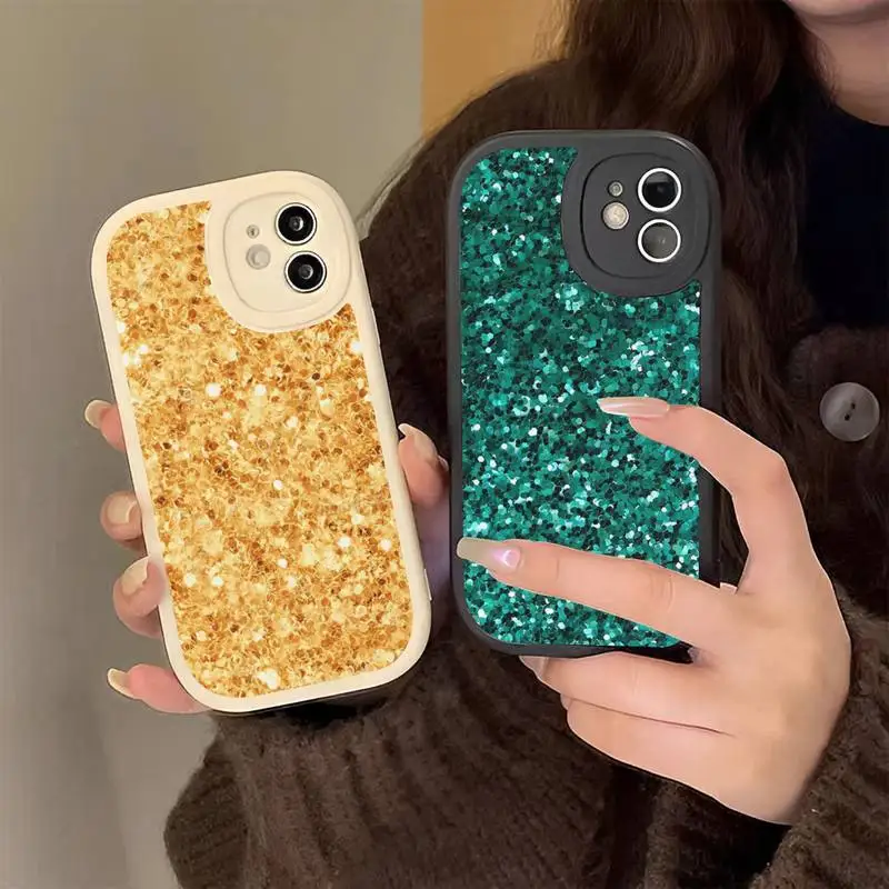 

Shining Glitter Sequins Phone Case Hard Leather for iPhone 13 12 Mini 11 14 Pro Max Xs X Xr 7 8 Plus 6 6s Se 2022 silicone Cover