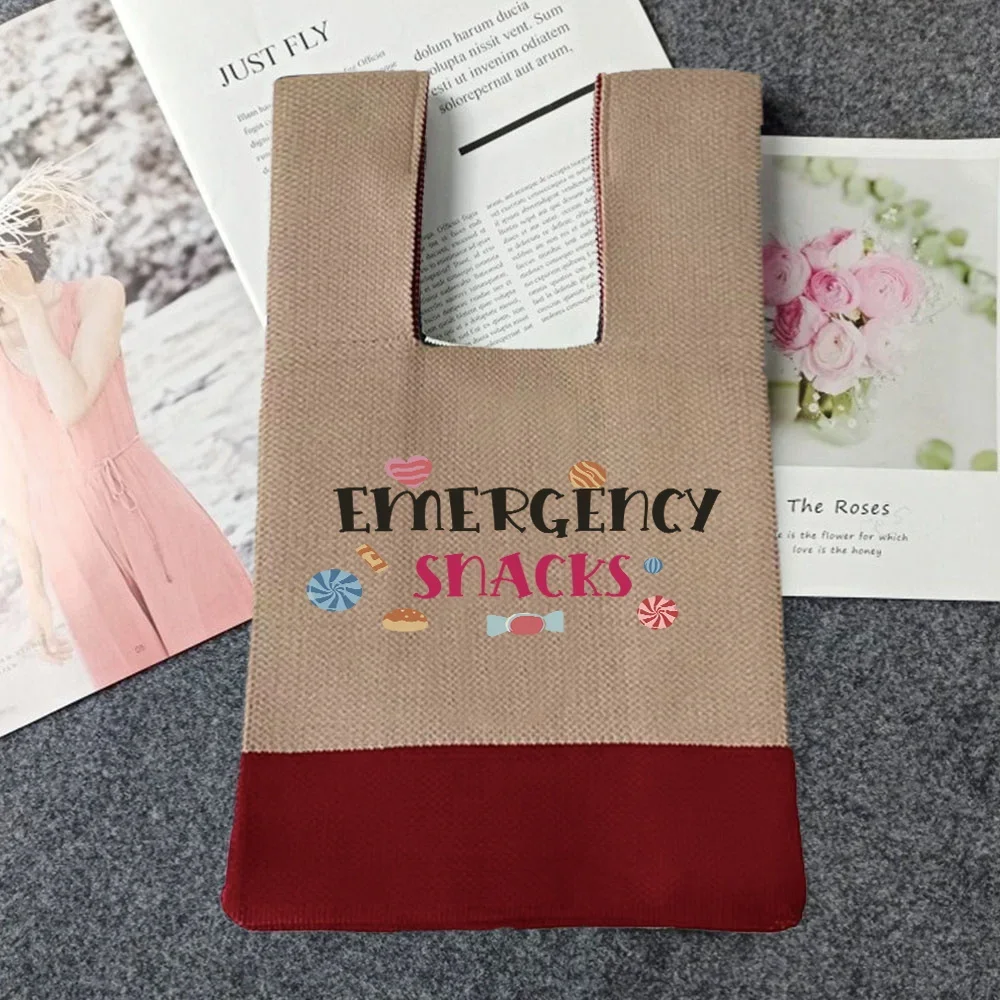 Женская вязаная сумка-тоут на запястье вязаный крючком органайзер кошелек для