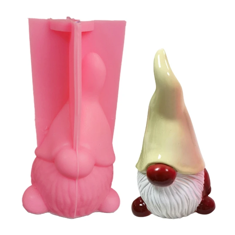 

3D Gnome Statue Epoxy Resin Mold Aromatherapy Plaster Soap Silicone Mould DIY Crafts Home Ornaments Casting Tools