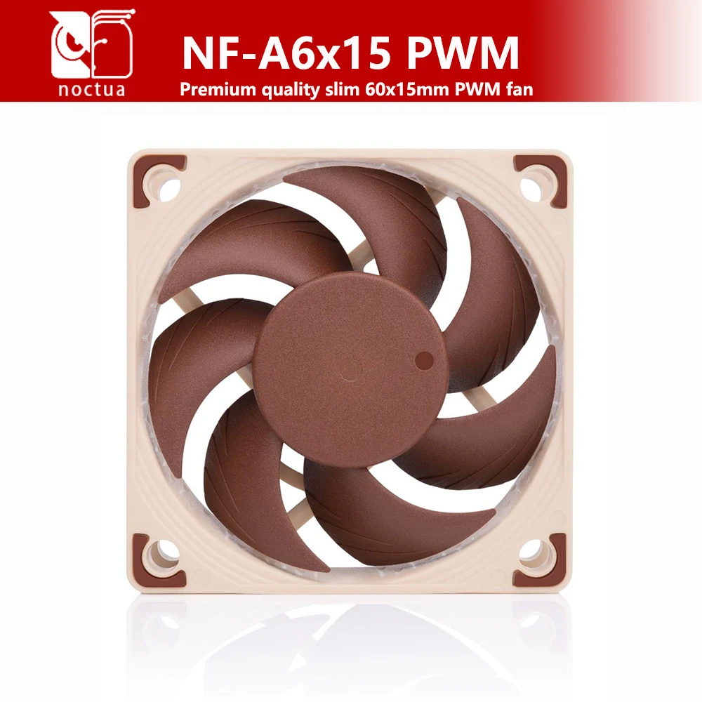 Фото Noctua NF-A6x15PWM FLX Премиум-качество Тонкий 60x15 мм Вентилятор 12 В/5 В Тонкий 4/3 контакта Тихий корпус Процессор Бесшумный радиатор Подшипник кулера SS02 №3