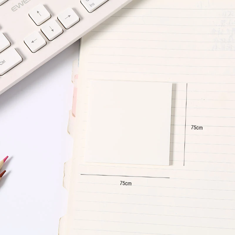 

Прозрачные липкие заметки, 50 листов, 6 цветов, 75*75 мм, блокнот, маркер для закладок, наклейка для заметок, бумага, офисные школьные принадлежности