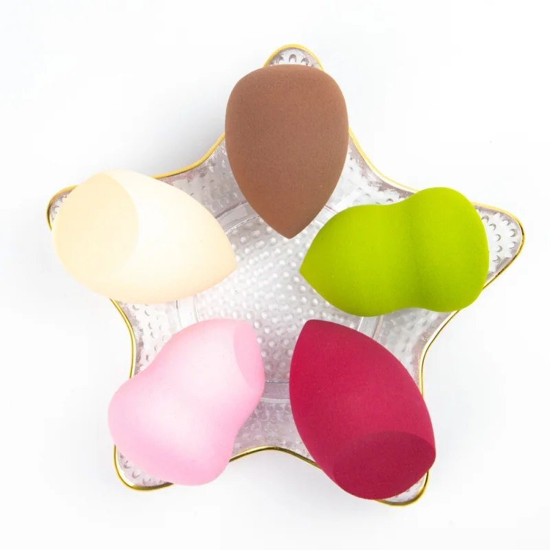 China supplier cosmetic puff blender makeup sponge set make up brushes free custom logo private label triangle makeup sponge