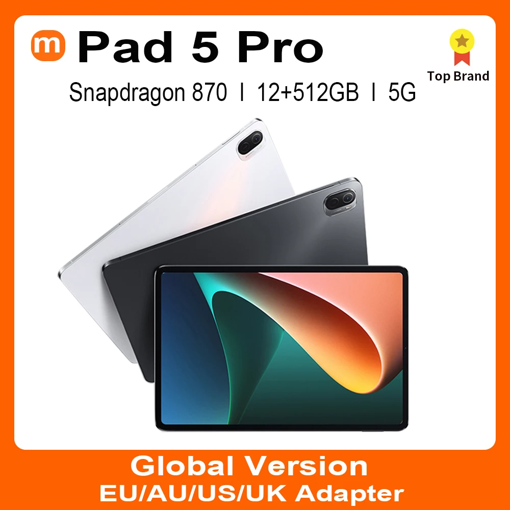 World Premiere Global Version Mi Pad 5 ProTablet HD 4K Screen 12GB RAM 512GB ROM Dual Speaker Phone Call 5G Tablets Android