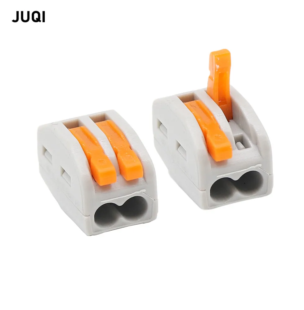

1/5/10PCS 222- 2holes Wire Cable Connectors Universal Compact Conductor Spring Splicing Wiring Connector Push-in Terminal Block