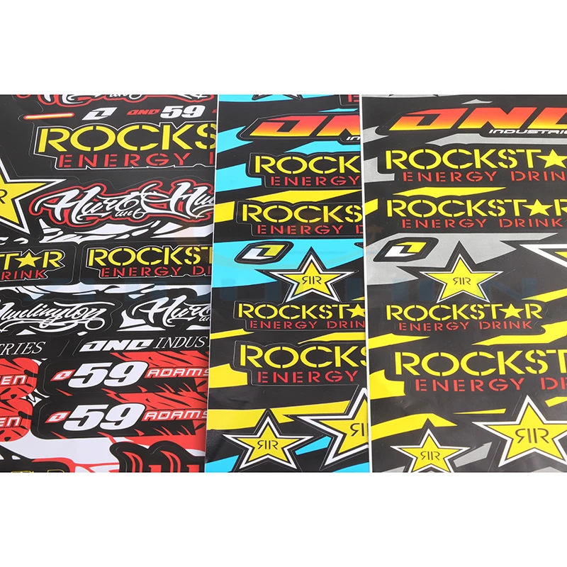 

Suitable for Rockstar Stickers Decals Sticker Car Off-Road Vehicle Helmet Styling Decorative Accessory Stickers For Yamaha Honda