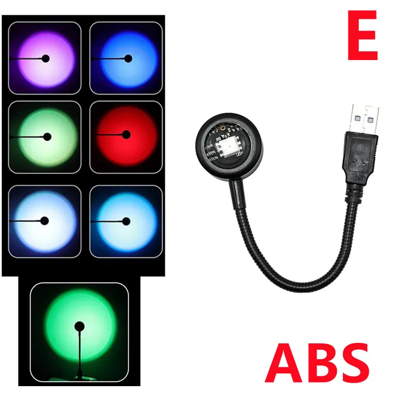 

Светодиодная USB лампа заката, ночник, проектор, украшение для дня рождения, портативный светильник для спальни, гостиной, стены, красивый