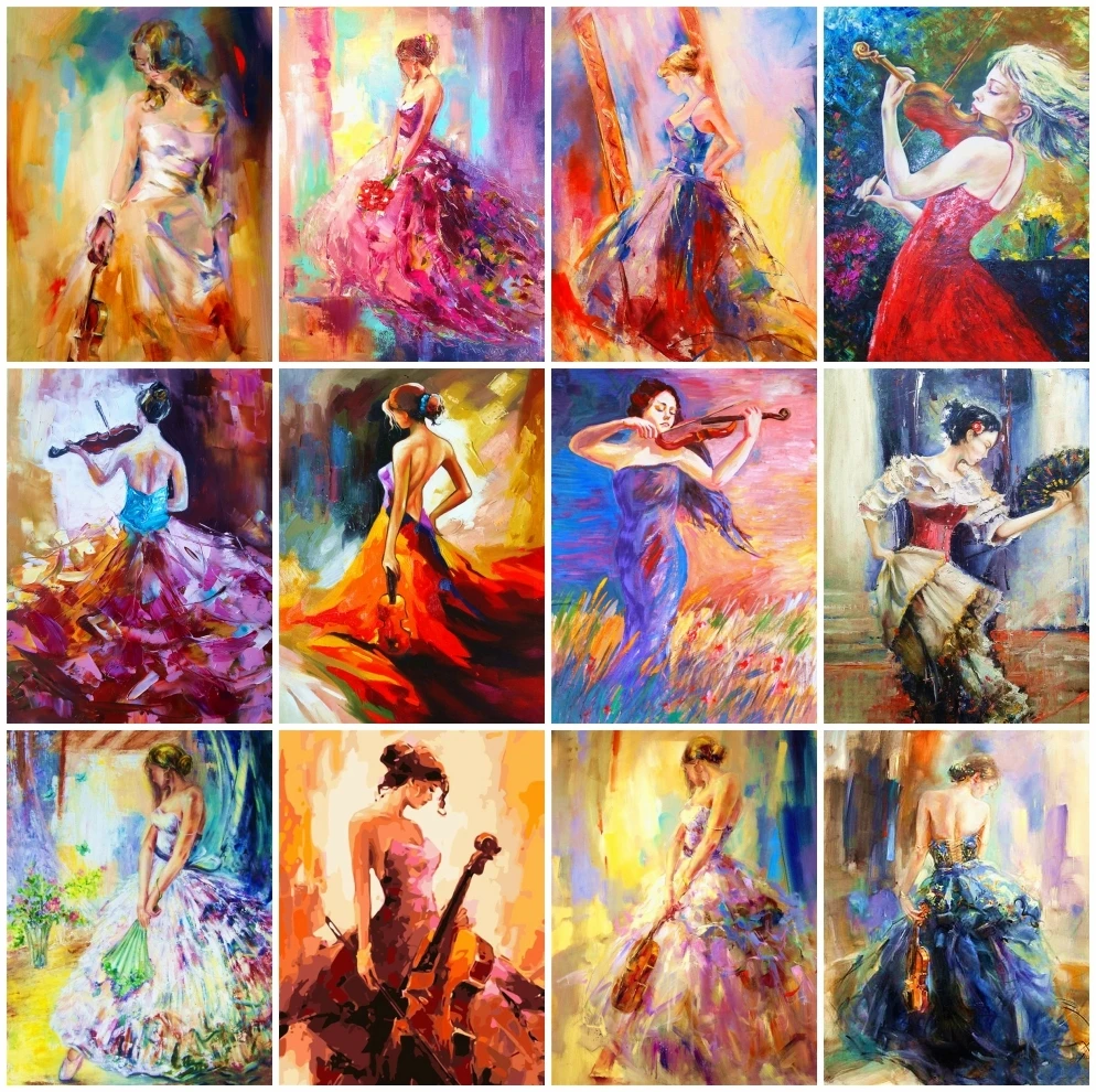 

Набор для вышивки крестиком 5D с изображением девушки и юбки