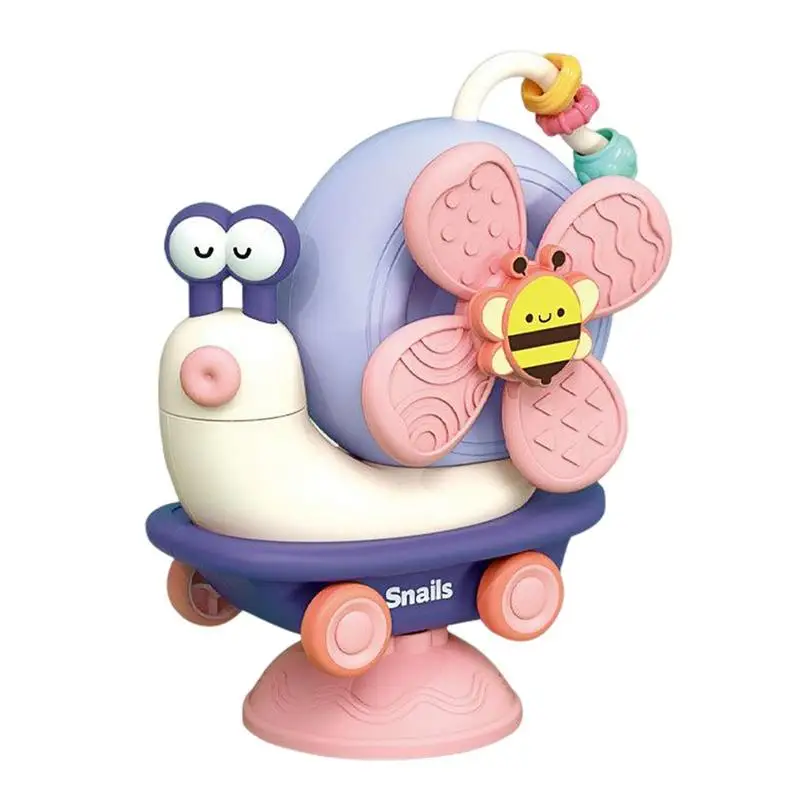 

High Chair Toy Snail Shape Bath Toy 5-in-1 Kids Sensory Montessori Educational Fine Motor Skills Toy Birthday Gifts for Boy Girl