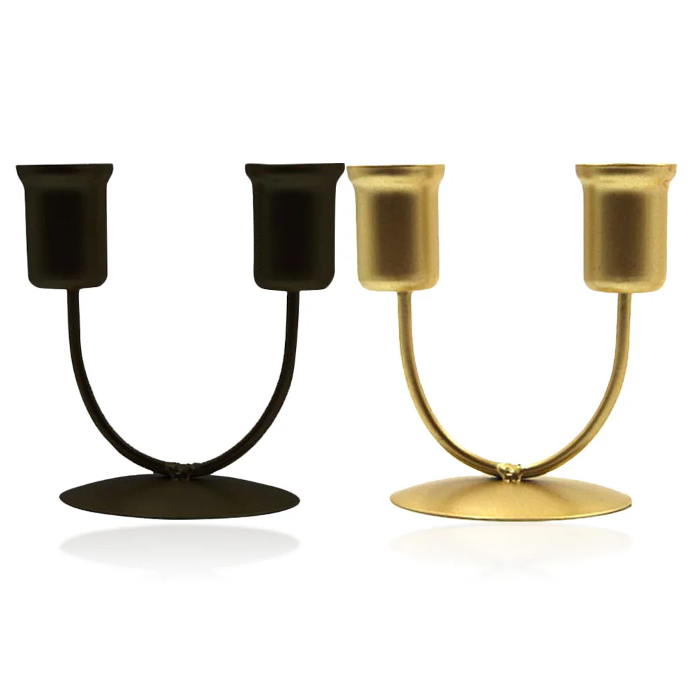 

2pcs Wedding Metal Home Creative Holder Candlestick Holder Decorative Holder Iron Holder Holder