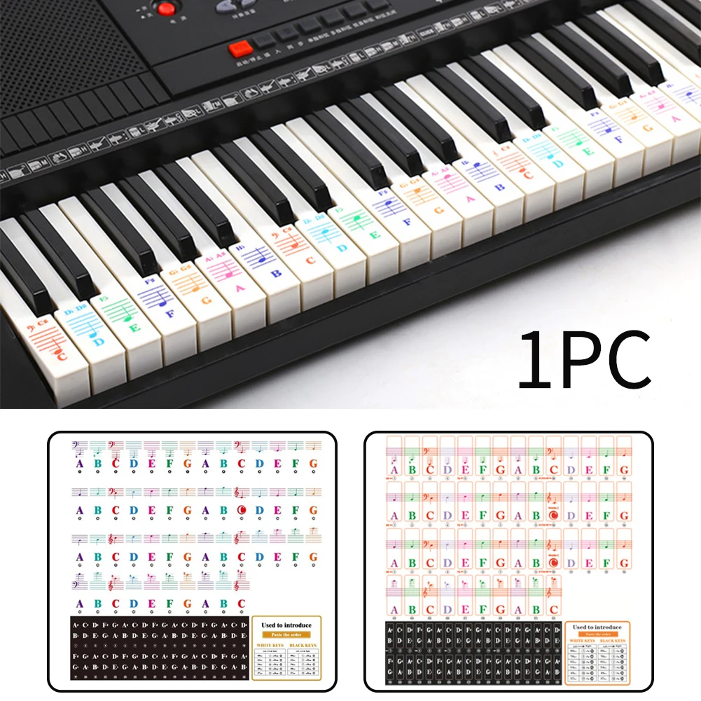 

88 клавиш домашний клей электронный орган для начинающих Съемная наклейка на клавиатуру пианино универсальные музыкальные инструменты «сд...
