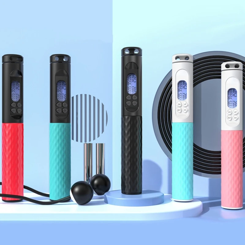 

Jump Ropes With Counter, Weighted Jump Rope For Workout Out/Indoor,Adjustable Length Skipping Rope,Cordless Jumping Rope