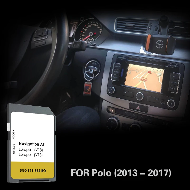 

Автомобильная навигационная система AT V18, подходит для VW Polo с 2013 по 2017, программное обеспечение для карт GPS, SD-карты, Обложка, Нидерланды, Польша