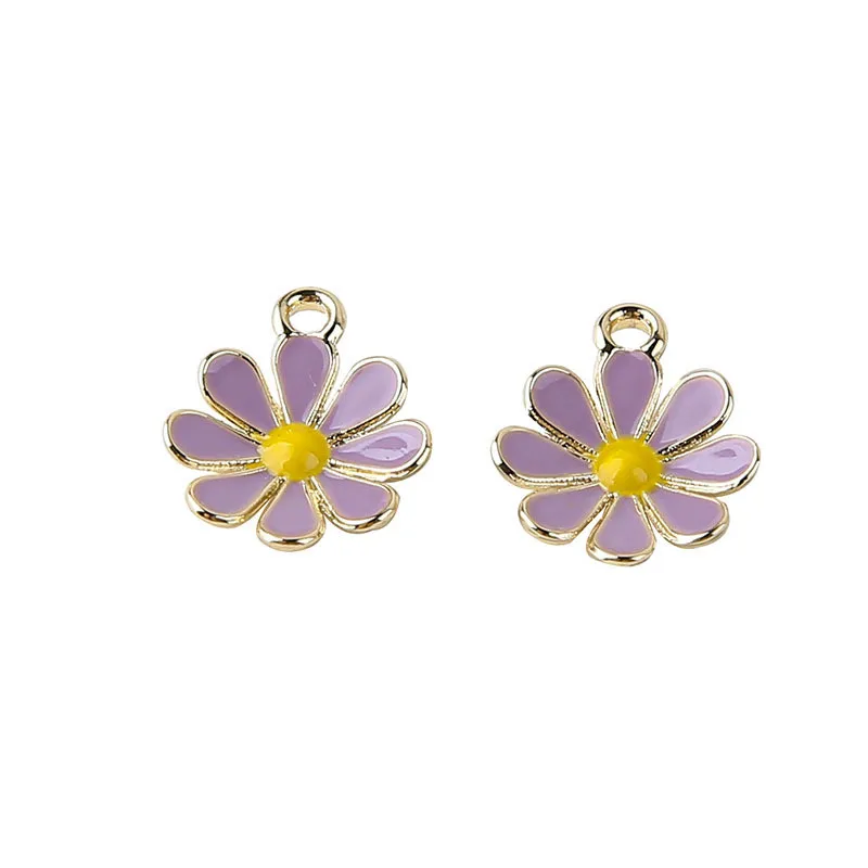 

10 шт./лот эмалевые маргаритки, цветы, подвески, подвеска «сделай сам», ожерелье, серьги для изготовления ювелирных изделий, аксессуары