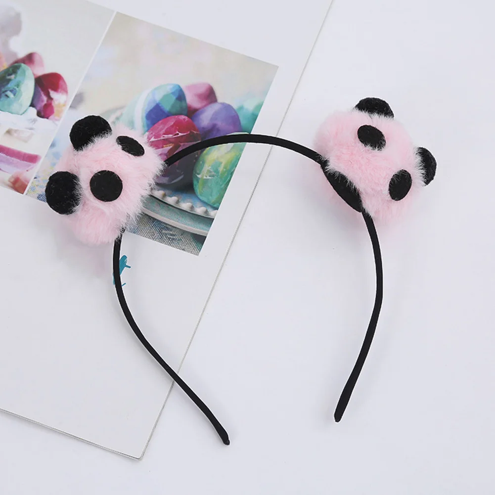 Ободок для волос плюшевый в виде панды девочек |