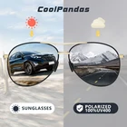 Мужские фотохромные солнцезащитные очки CoolPandas, брендовые дизайнерские поляризационные женские солнцезащитные очки с автоматической сменой цвета, UV400
