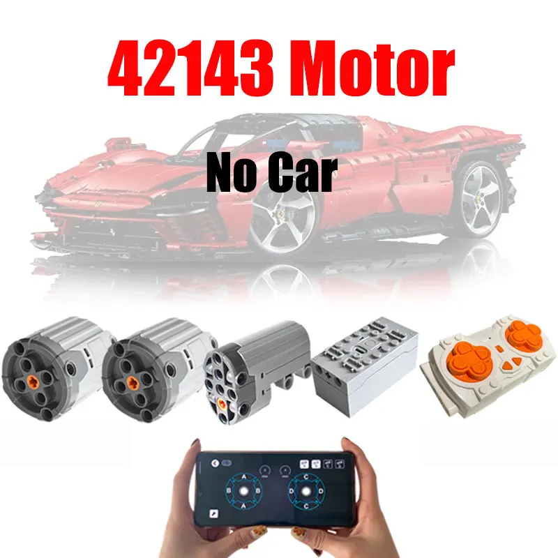 

NEW App Control Technical Power Function Motor Parts 42143 Ferraried Daytona SP3 APP Programing RC Li-Battery Building Blocks