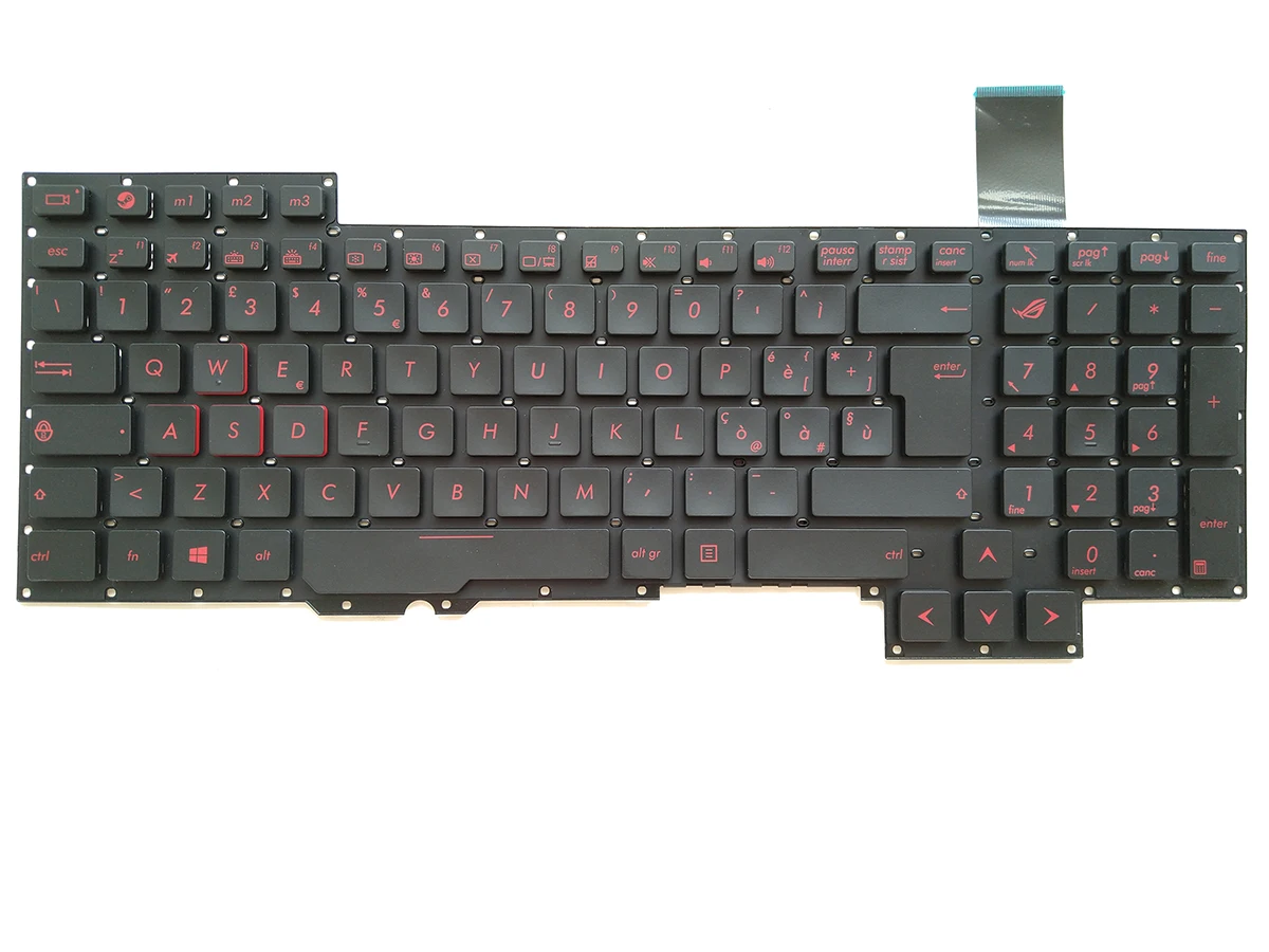 Клавиатура с итальянской раскладкой для Asus G751J G751 G751JY G751JT G751JM без подсветки