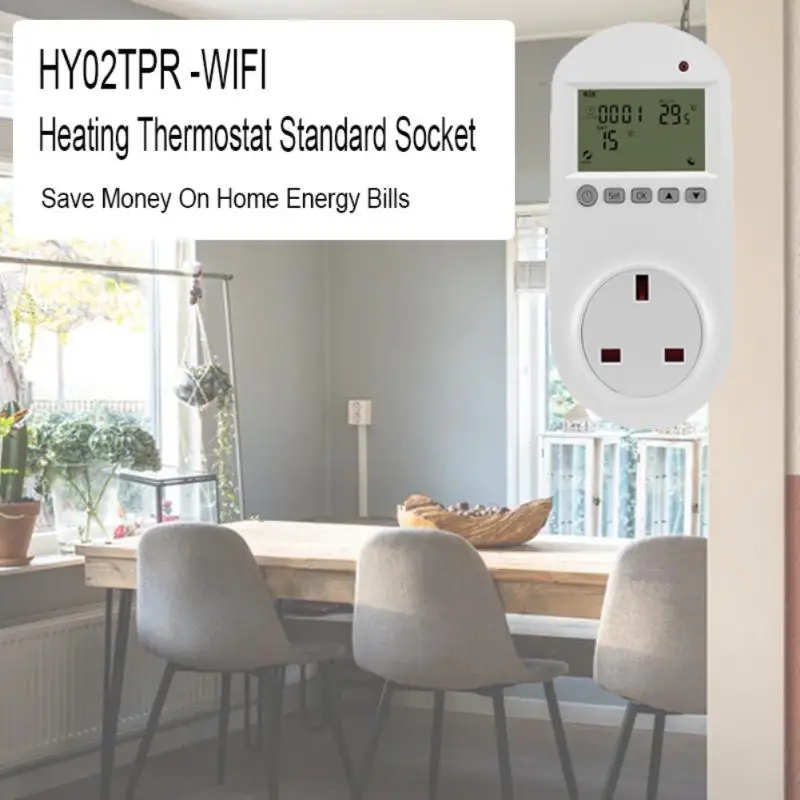 

Tuya WiFi Programmable Smart Plug EU WIFI Thermostat Electric Floor Heating 16A Support Voice Control Amazon Alexa Home