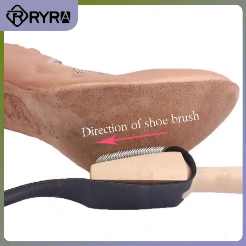 

2/4/5PCS Shoes Clean Tool Household Cleaning Brush Wood Suede Sole Wire Cleaners Wood Color Practical Ballet Dance Shoes Cleaner