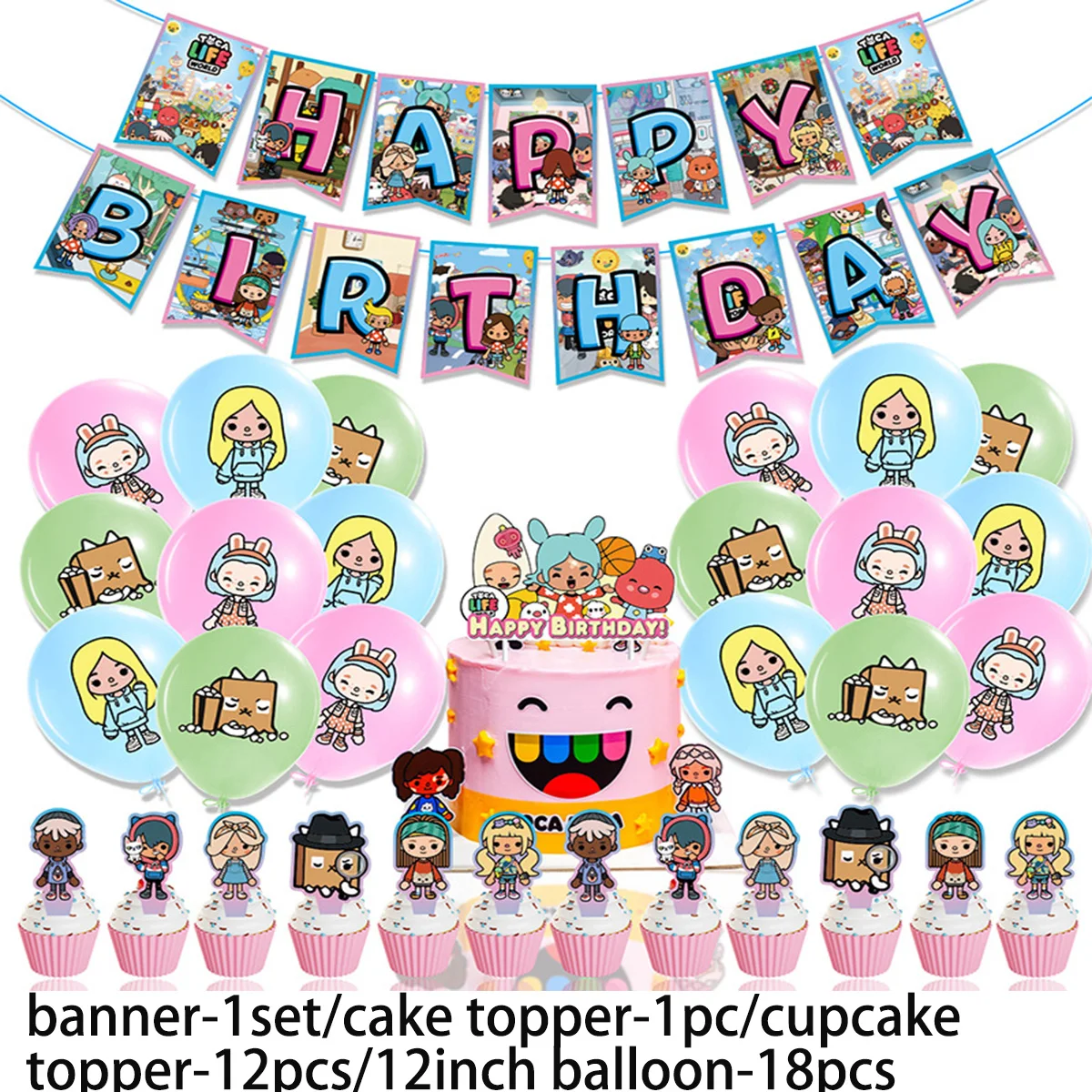 Umi Toca Life World детские товары для дня рождения Декор Lantex воздушный шар баннер фон