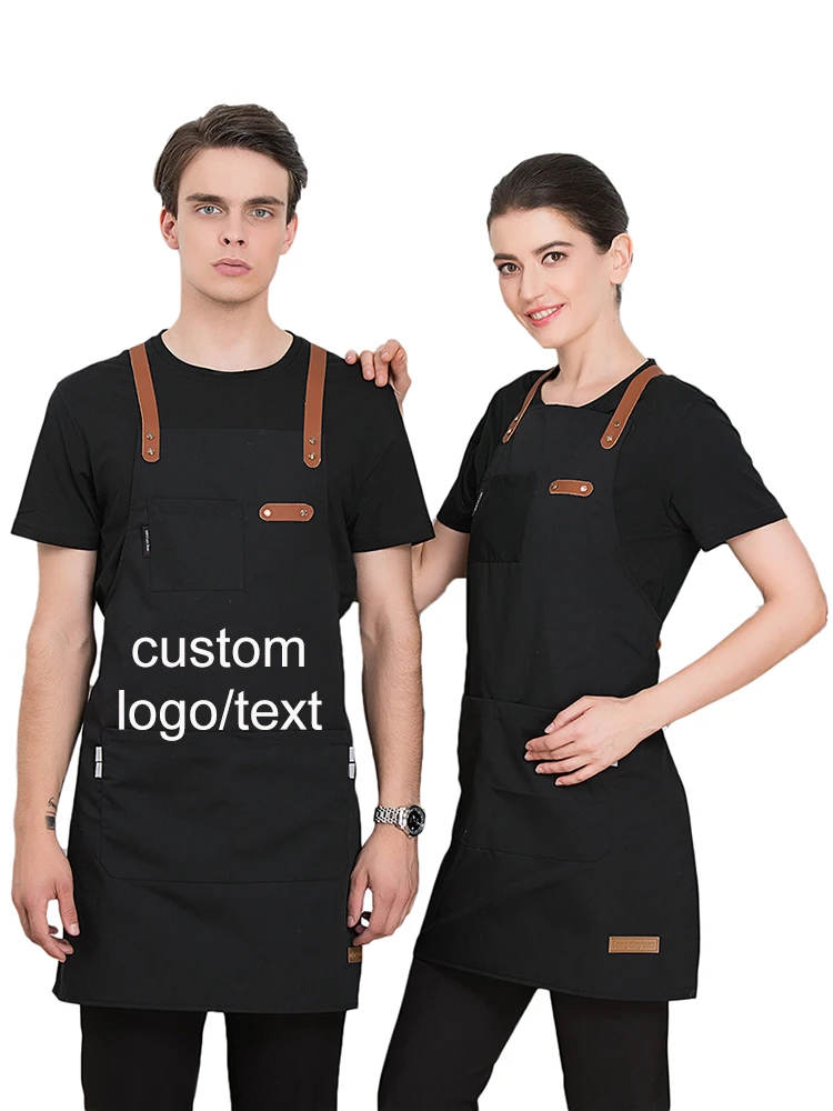

Grilling BBQ Apron Custom Logo/Text Cafe Juicery Bakery Anti-fouling Robe Bib Fashion Korean Mexican UK Painting Cooking Aporn
