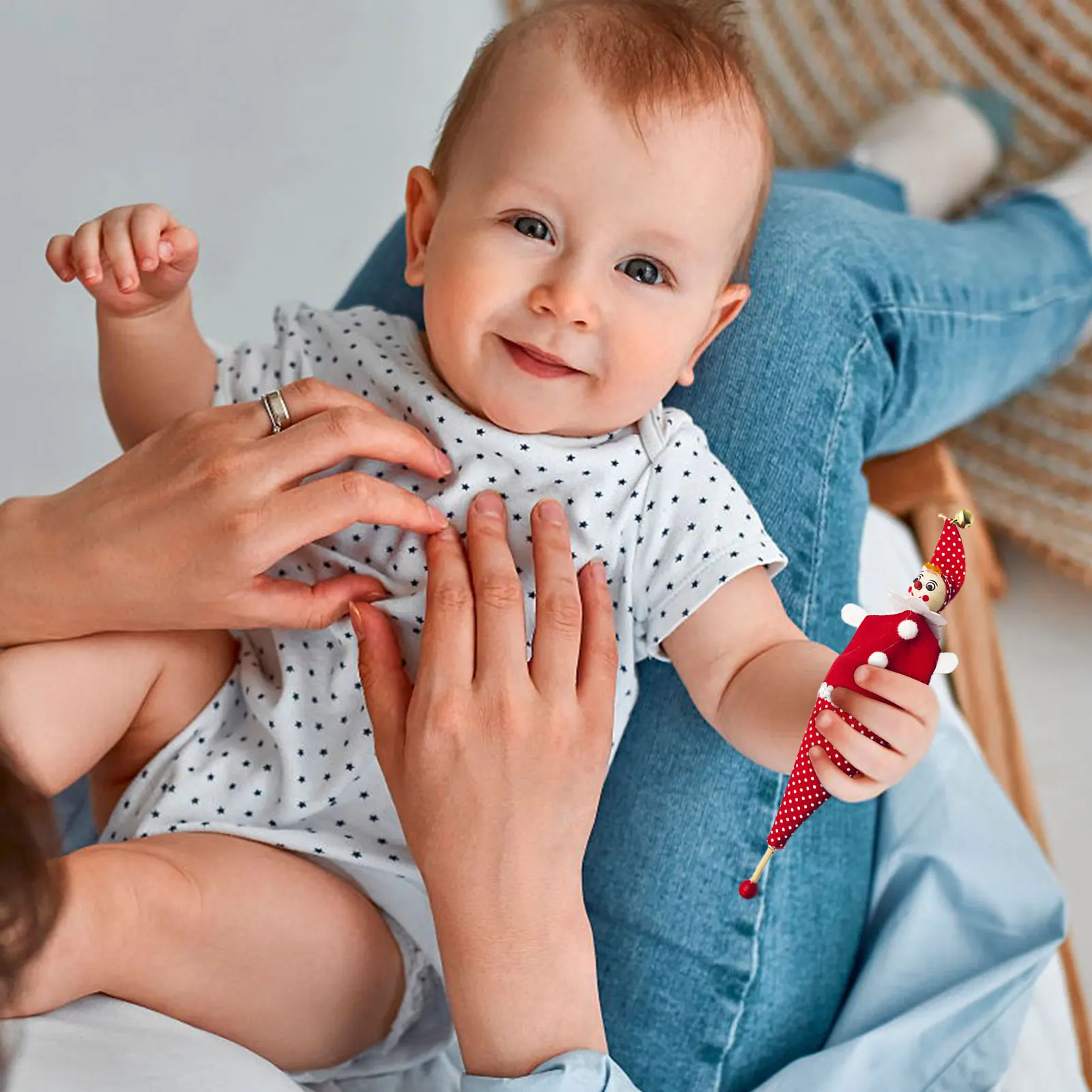 Baby Plush Rattle Toys Montessori Grasping Rattles Wood Rattle Toys For Pets Handmade Toy Early Development Stuffed Animal