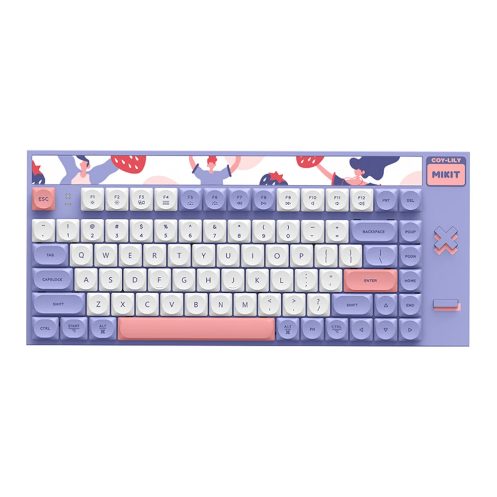 

Механическая клавиатура Mikit CL80, беспроводная Bluetooth, подсветка Rgb, сверхтонкий корпус, для офисного ПК, ноутбука, игрового настольного ПК